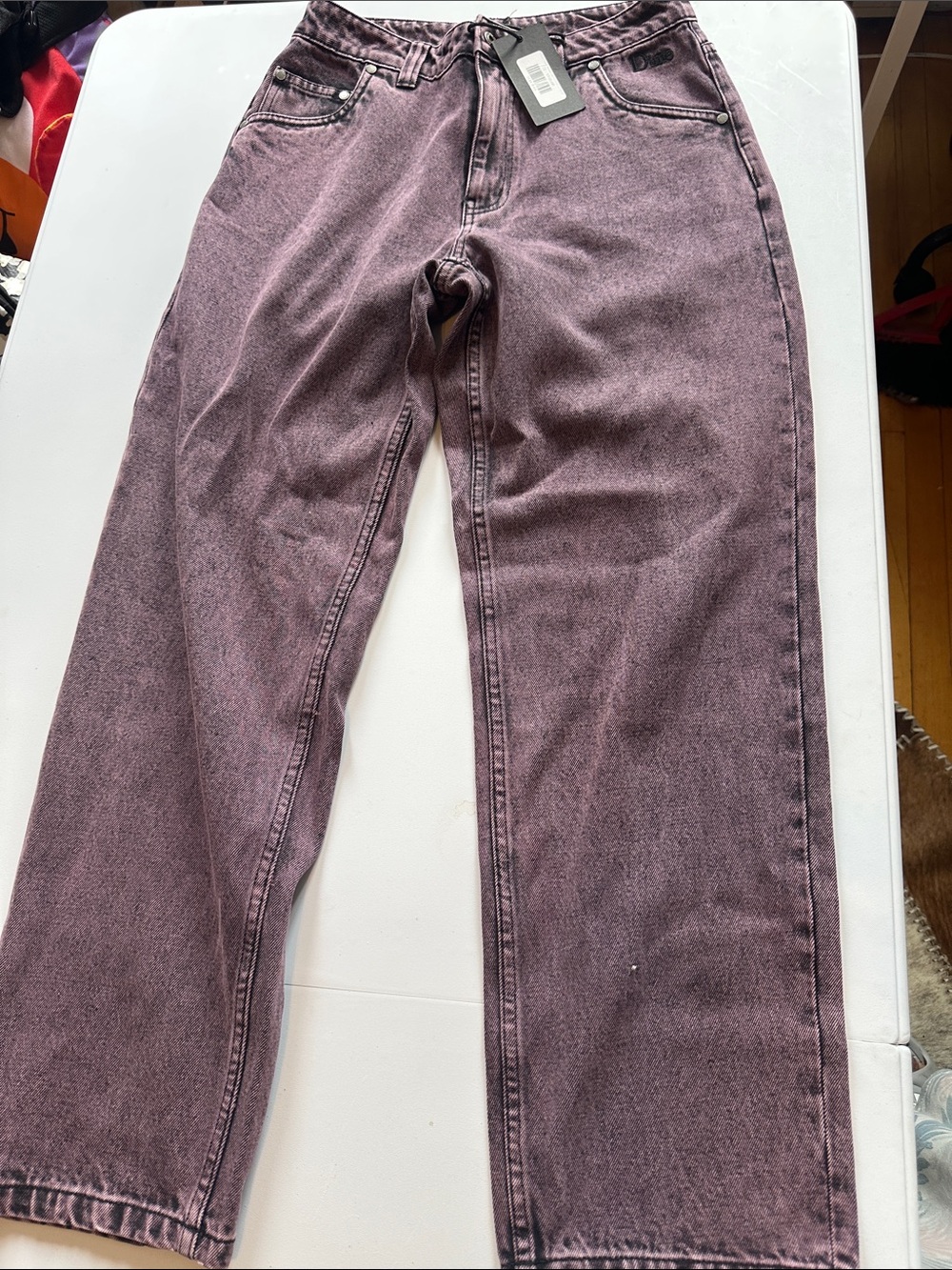 Straight Men's Jeans in Faded Purple